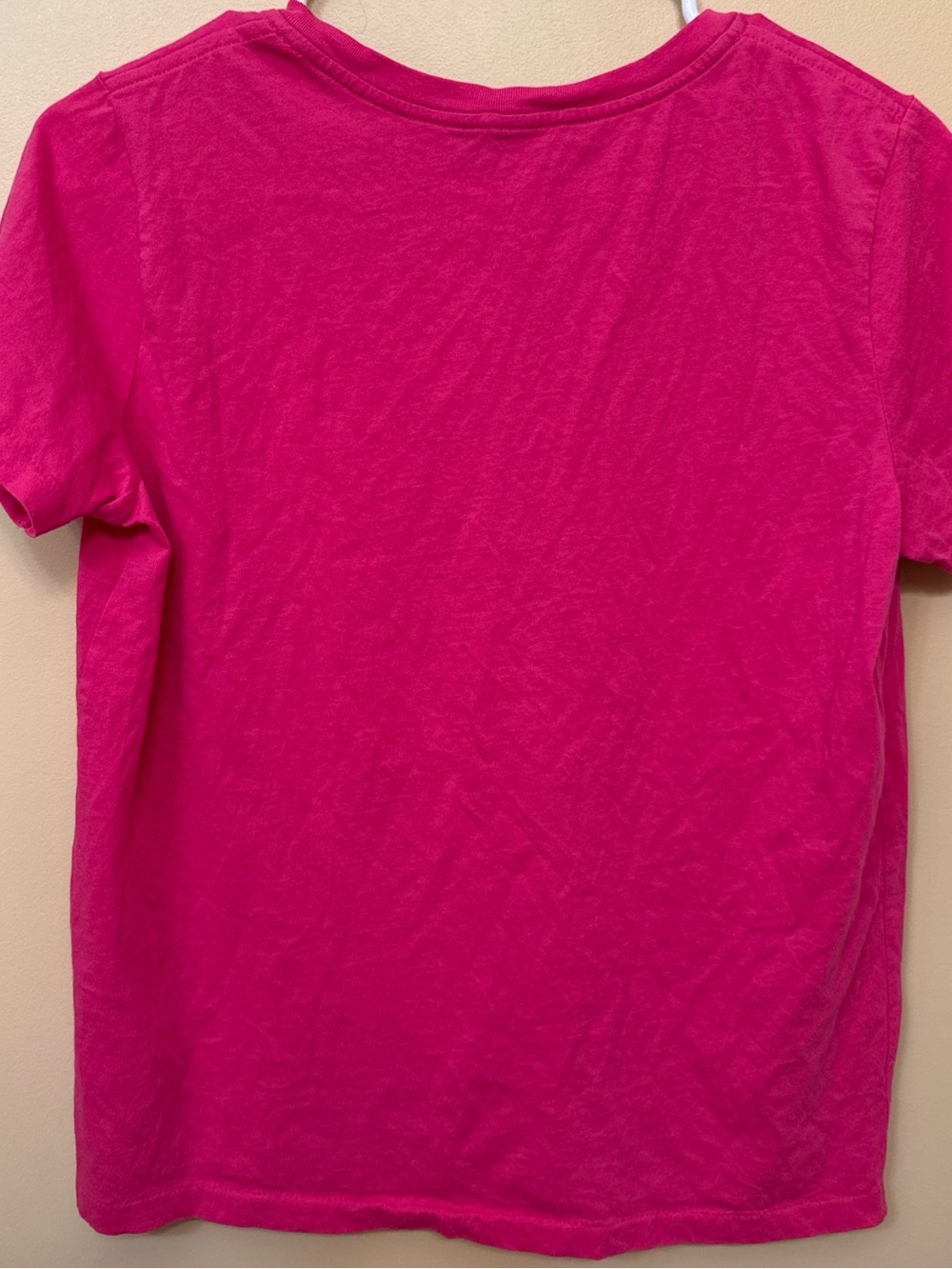 Ralph Lauren Women's V-Neck Tee in Bright Pink with Embroidered Pony - Picture 7 of 7
